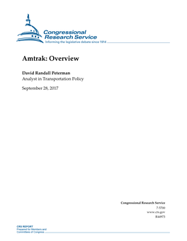 Amtrak: Overview