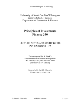 Principles of Investments Finance 330