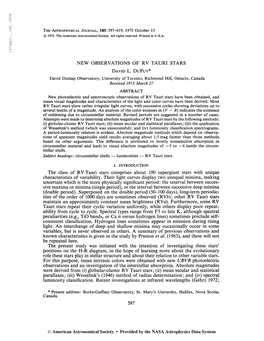 1973Apj. . .185. .597D the Astrophysical Journal, 185:597-619