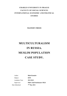 Multiculturalism in Russia FINAL For