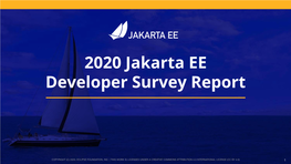 2020 Jakarta EE Developer Survey Report Executive Summary