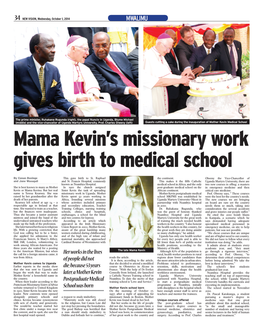 34 NEW VISION, Wednesday, October 1, 2014 MWALIMU