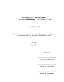 A Case Study in Fluid Catalytic Cracking