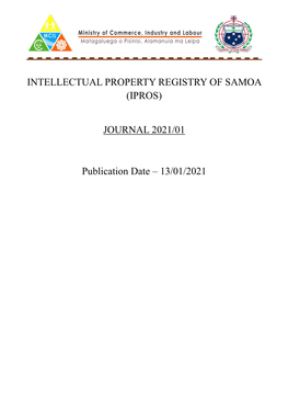 Intellectual Property Registry of Samoa (Ipros)