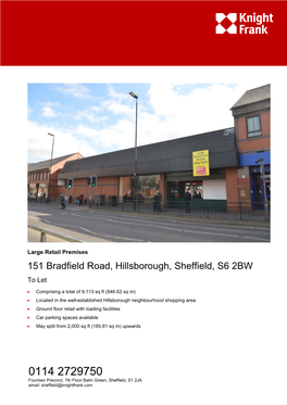 151 Bradfield Road, Hillsborough, Sheffield, S6 2BW to Let