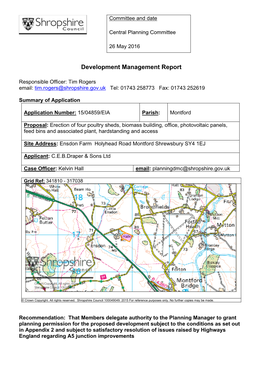 Ensdon Farm, Holyhead Road, Montford, Shrewsbury (15/04859/EIA)