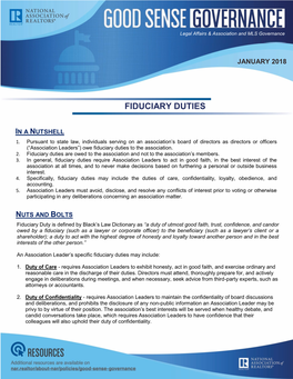 Fiduciary Duties