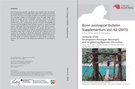 Bonn Zoological Bulletin Supplementum Vol. 62 (2015)