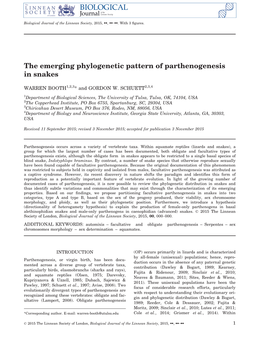 The Emerging Phylogenetic Pattern of Parthenogenesis in Snakes