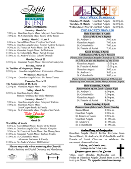 Parish Week: September 1, 2002