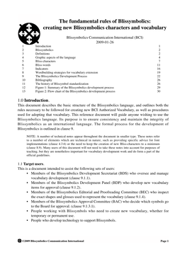 The Fundamental Rules of Blissymbolics: Creating New Blissymbolics Characters and Vocabulary