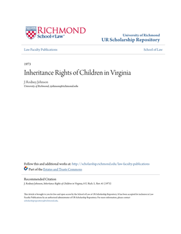 Inheritance Rights of Children in Virginia J