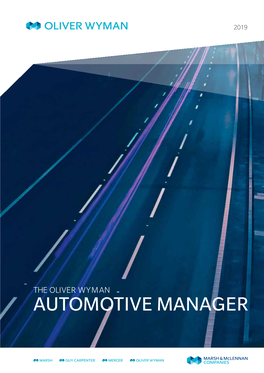 Automotive Manager Foreword