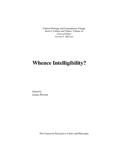 Whence Intelligibility?