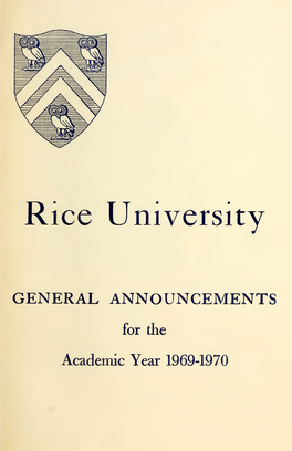 Rice University General Announcements