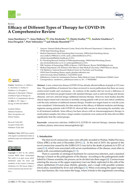 Efficacy of Different Types of Therapy for COVID-19