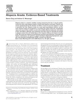 Alopecia Areata: Evidence-Based Treatments