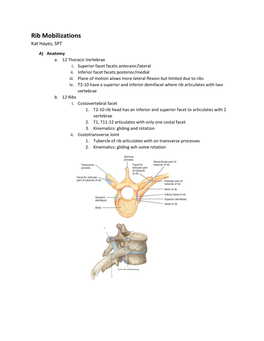 Rib Mobilizations Kat Hayes, SPT