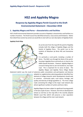 HS2 and Appleby Magna Response by Appleby Magna Parish Council to the Draft Environmental Statement – December 2018