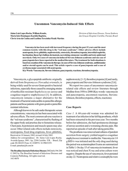 Uncommon Vancomycin-Induced Side Effects