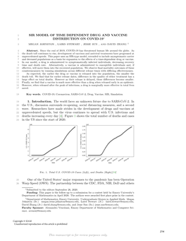 SIR Model of Time Dependent Drug and Vaccine Distribution On