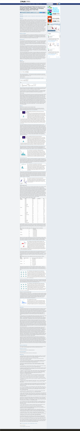 Distinguishing Between Reservoir Exposure and Human-To-Human Transmission for Emerging Pathogens Using Case Onset Data MARCH 7, 2014 · RESEARCH ARTICLE