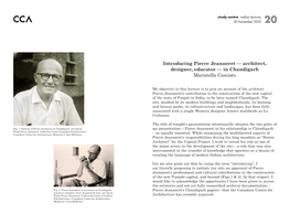 Introducing Pierre Jeanneret — Architect, Designer, Educator — in Chandigarh Maristella Casciato