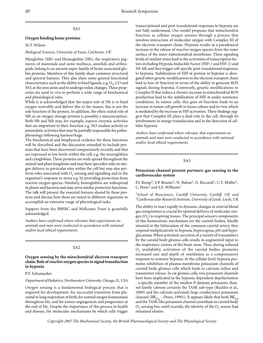 SA1 Oxygen Binding Heme Proteins