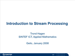 What Is Stream Processing?