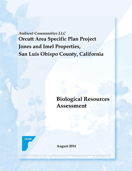 Biological Resources Assessment