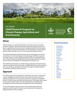 CGIAR Research Program on Climate Change, Agriculture and Food Security