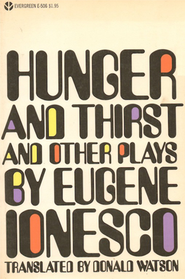 Hunger and Thirst & Other Plays