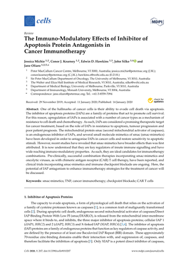 The Immuno-Modulatory Effects of Inhibitor of Apoptosis Protein