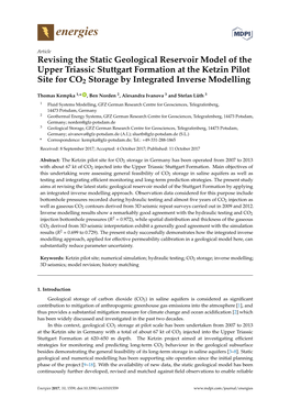 Revising the Static Geological Reservoir Model of the Upper Triassic Stuttgart Formation at the Ketzin Pilot Site for CO2 Storage by Integrated Inverse Modelling