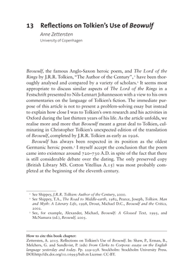 13 Reflections on Tolkien's Use of Beowulf