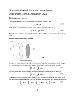 Chapter 6. Maxwell Equations, Macroscopic Electromagnetism, Conservation Laws