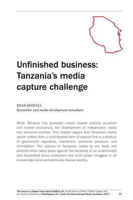 Tanzania's Media Capture Challenge