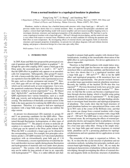 From a Normal Insulator to a Topological Insulator in Plumbene