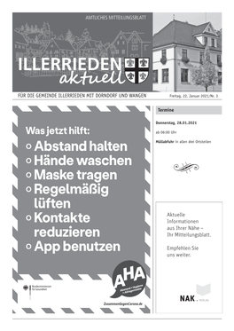 Mitteilungsblatt Nr. 03-2021 Vom 22.01.2021