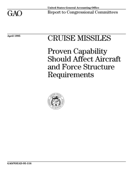 GAO CRUISE MISSILES Proven Capability Should Affect Aircraft And