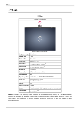 Debian 1 Debian