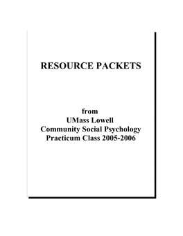 Resource Packets