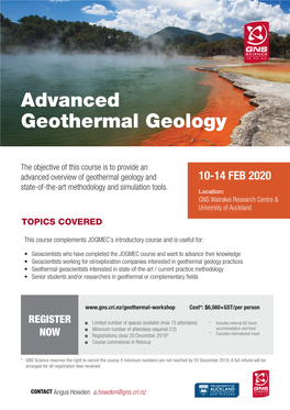 Advanced Geothermal Geology