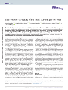 The Complete Structure of the Small-Subunit Processome