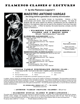 MAESTRO ANTONIO VARGAS ….The Energy Behind a Generation of Creativity and Innovation His Generosity As a Teacher Knows No Boundaries