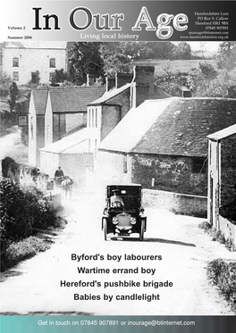 Byford's Boy Labourers Wartime Errand Boy Hereford's Pushbike Brigade Babies by Candlelight