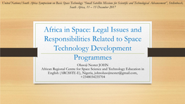 Assessment of the Legal Regime of Mining of Minerals in Outer Space