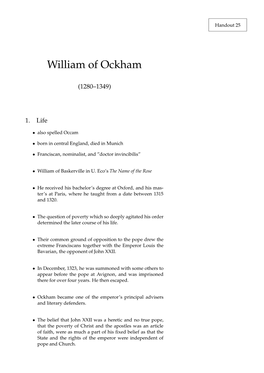 William of Ockham