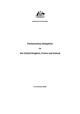 Parliamentary Delegation to the United Kingdom, France and Ireland