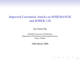 Improved Correlation Attacks on SOSEMANUK and SOBER-128